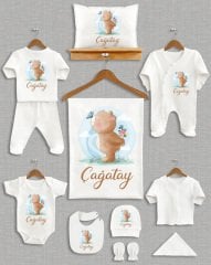 Sevimli Ayıcık Tasarımı 11'li Organik  Hastane Çıkışı