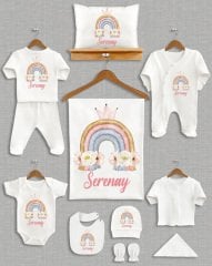 Renkli Gökkuşağı Tasarımı 11'li Organik  Hastane Çıkışı