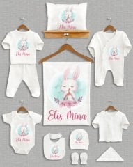 Sevimli Tavşan Tasarımı 11'li Organik  Hastane Çıkışı