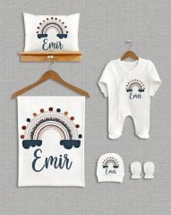 Lacivert Gökkuşağı Tasarımı 5'li Organik Hastane Çıkışı