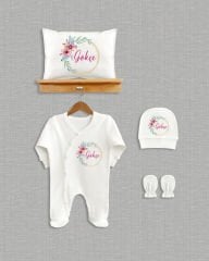 Soft Çiçek Çelenk Tasarımı 4'lü Organik Hastane Çıkışı