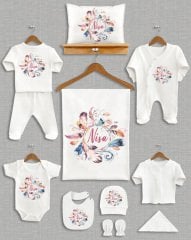 Renkli Tüylü Tasarımı 11'li Organik  Hastane Çıkışı