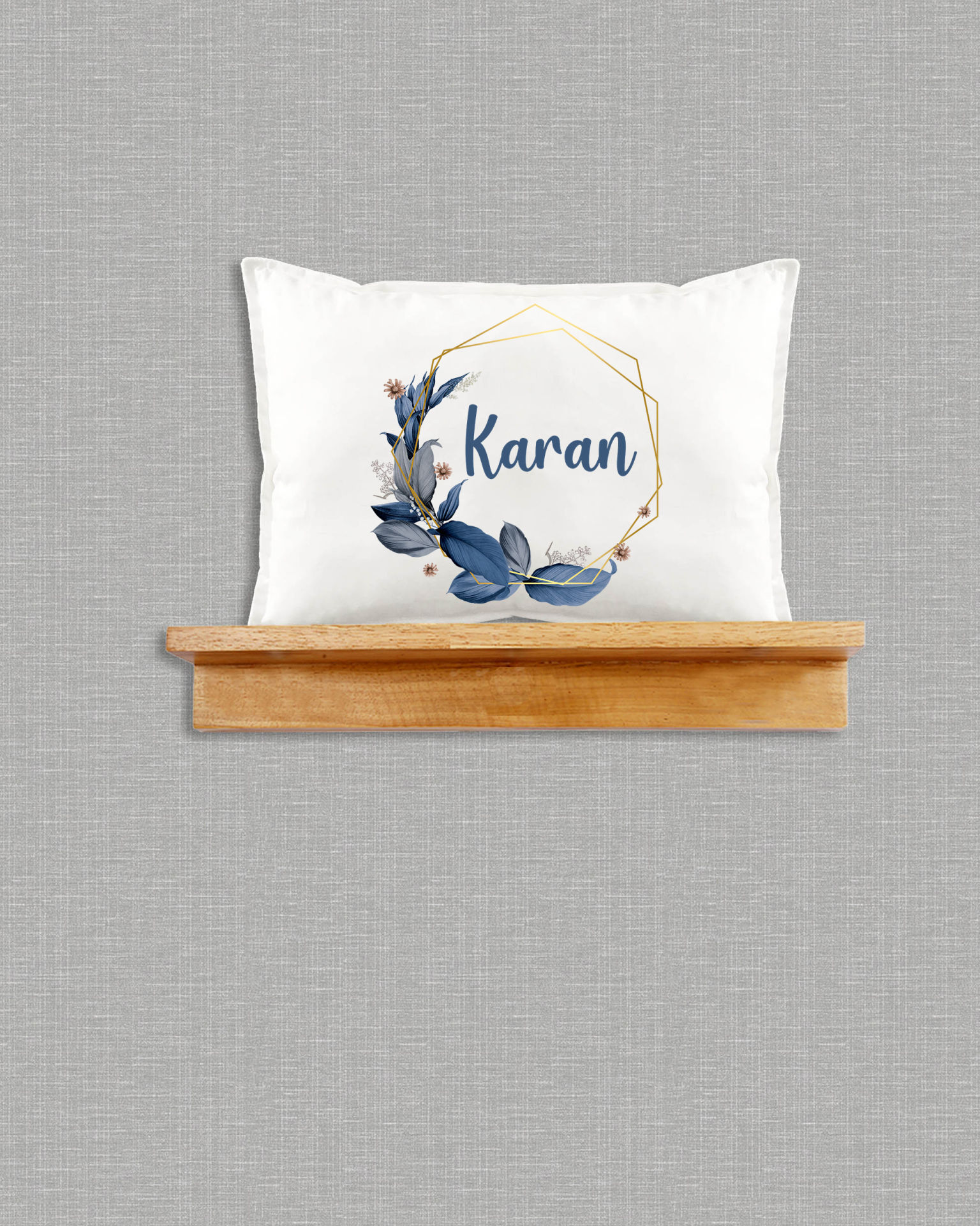 Yaprak Çelenk Tasarımı Kişiye Özel Yastık