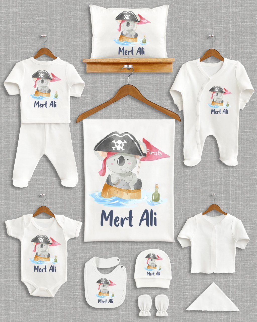 Sevimli Koala Tasarımı 11'li Organik  Hastane Çıkışı