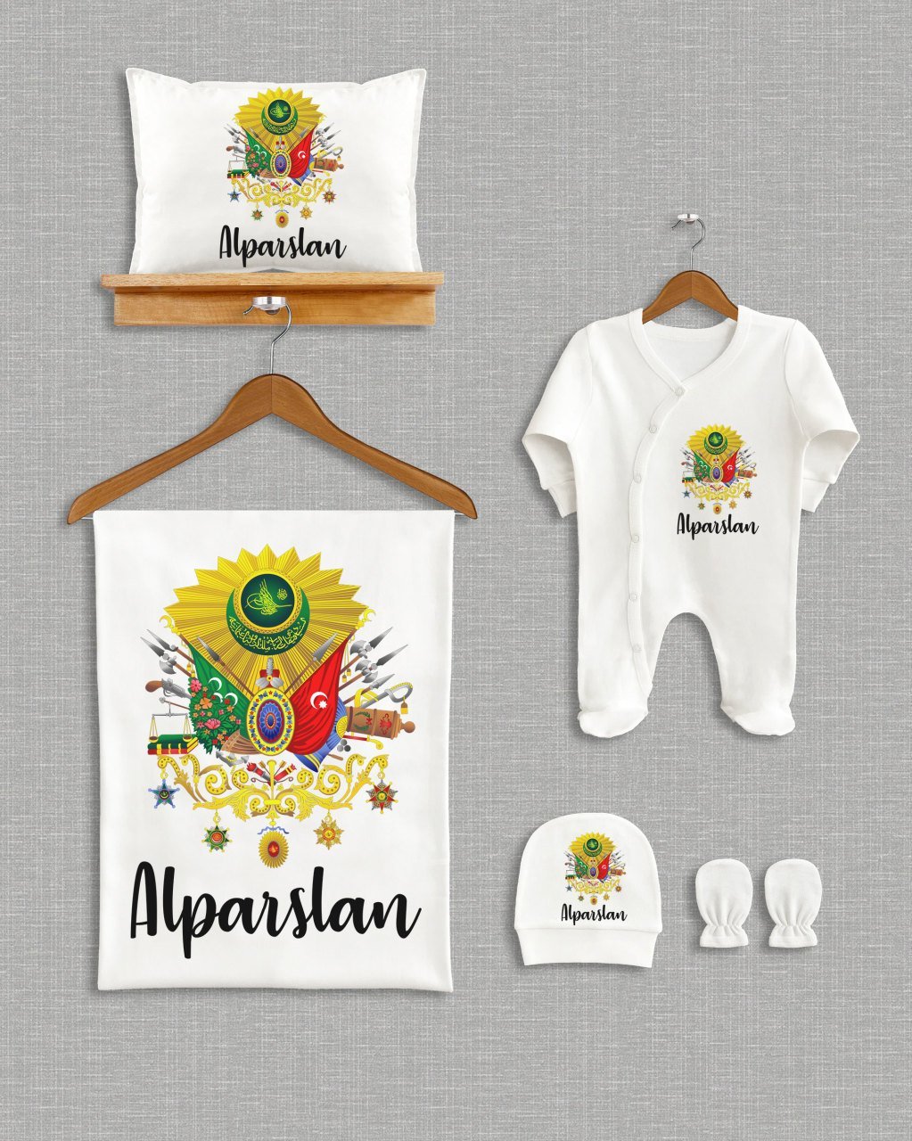 Osmanlı Arması Tasarımı 5'li Organik Hastane Çıkışı