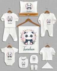 Sevimli Panda Tasarımı 11'li Organik  Hastane Çıkışı