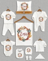 Sonbahar Yaprakları Tasarımı 11'li Organik  Hastane Çıkışı