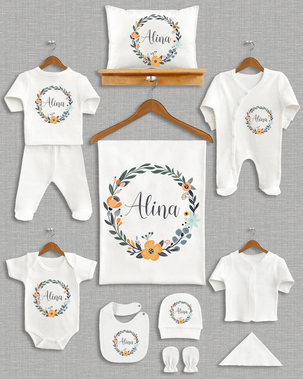 Çiçek Çelenk Tasarımı 11'li Organik  Hastane Çıkışı