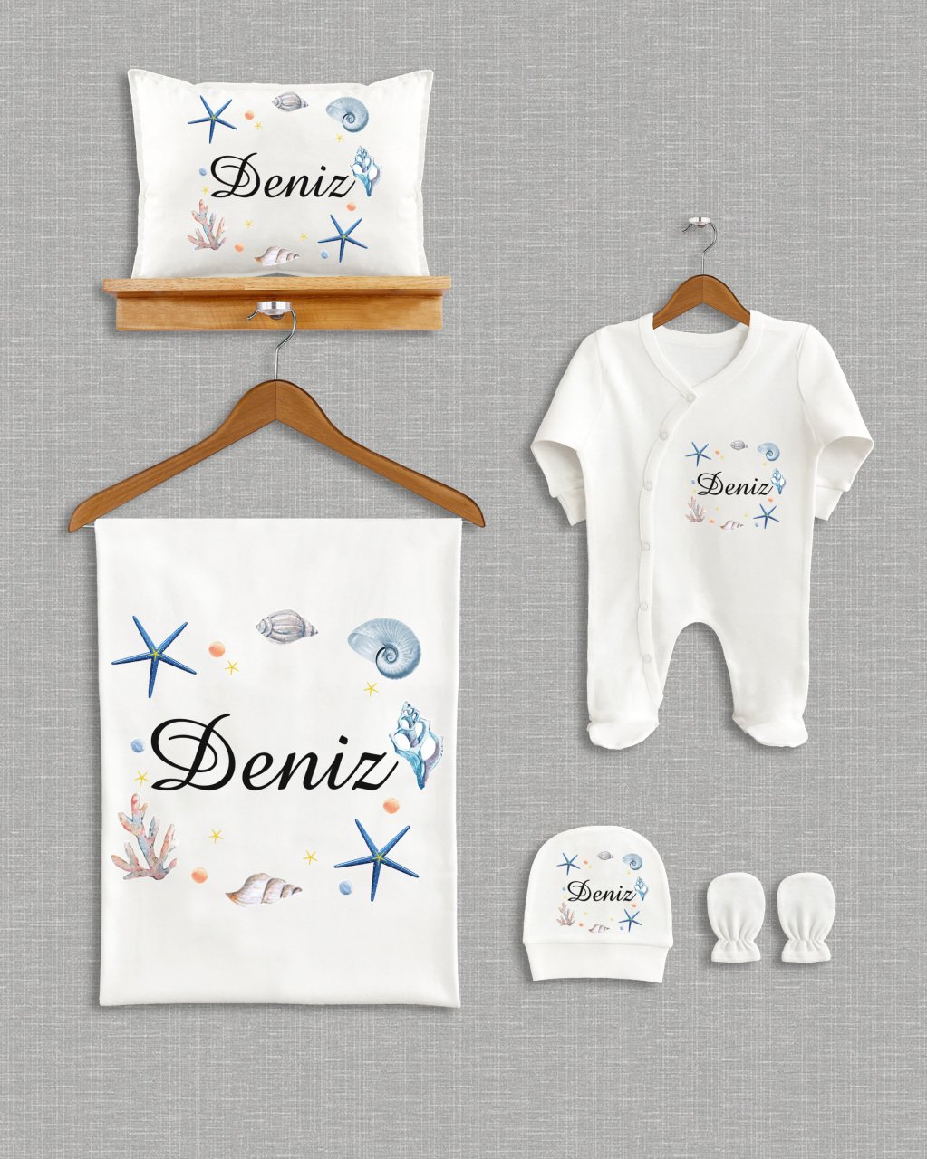 Deniz Yıldızı Temalı 5'li Organik Hastane Çıkışı