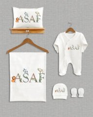 Sevimli Hayvanlar Tasarımı 5'li Organik Hastane Çıkışı