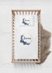 Yapraklı Çelenk Tasarımı Nevresim Takımı