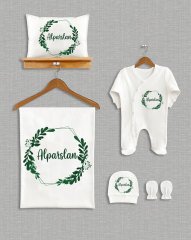 Yeşil Çelenk Tasarımı 5'li Organik Hastane Çıkışı