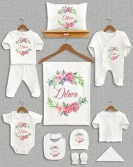 Pastel Renkli Çiçek Tasarımı 11'li Organik  Hastane Çıkışı