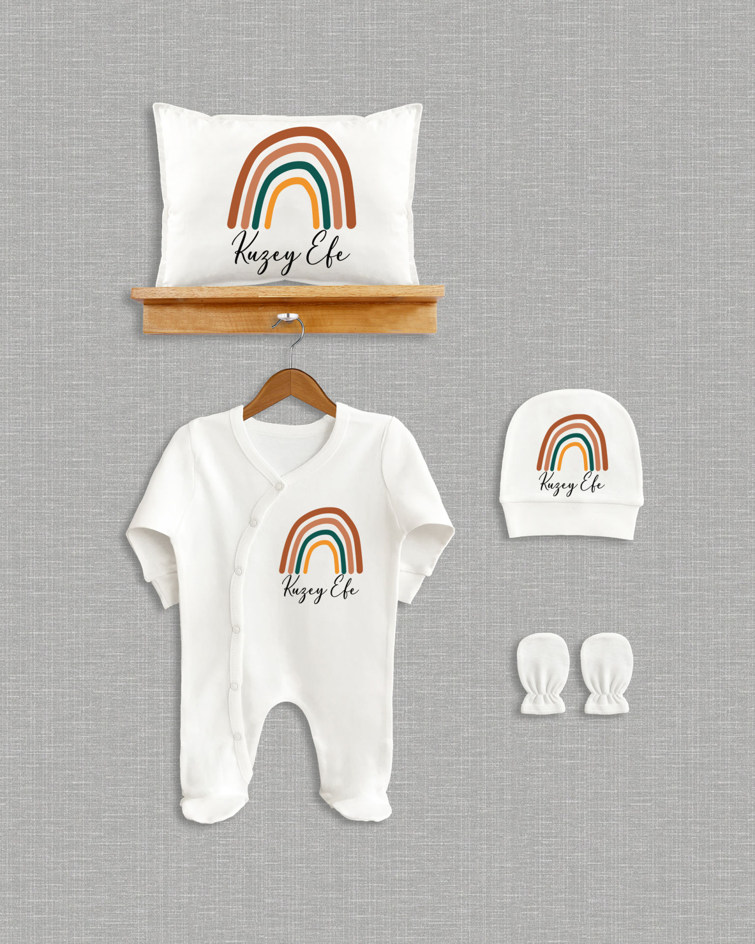 Gökkuşağı Tasarımı 4'lü Organik Hastane Çıkışı