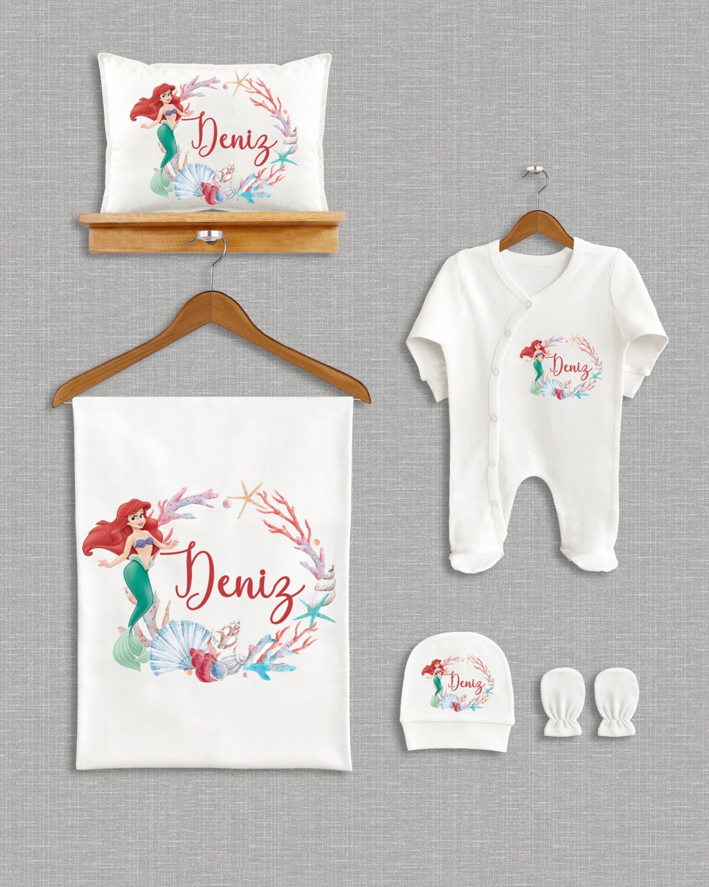 Deniz Kızı Tasarımı 5'li Organik Hastane Çıkışı