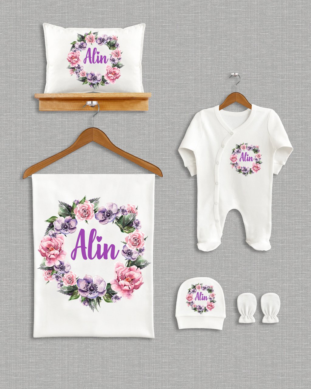 Çiçek Çelenk Tasarımı 5'li Organik Hastane Çıkışı