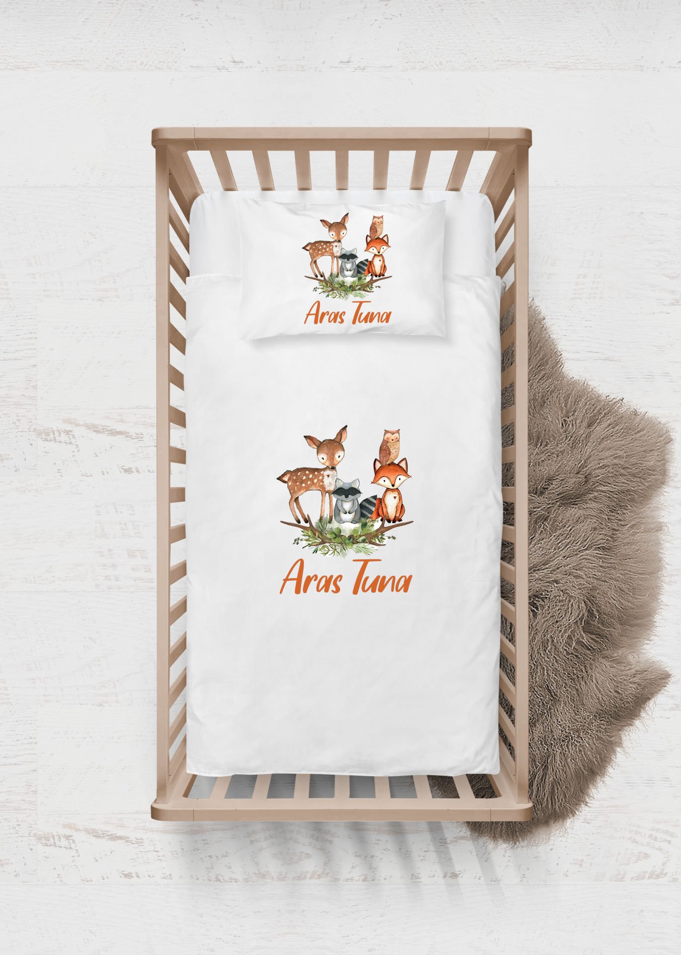 Sevimli Hayvanlar Tasarımı Nevresim Takımı