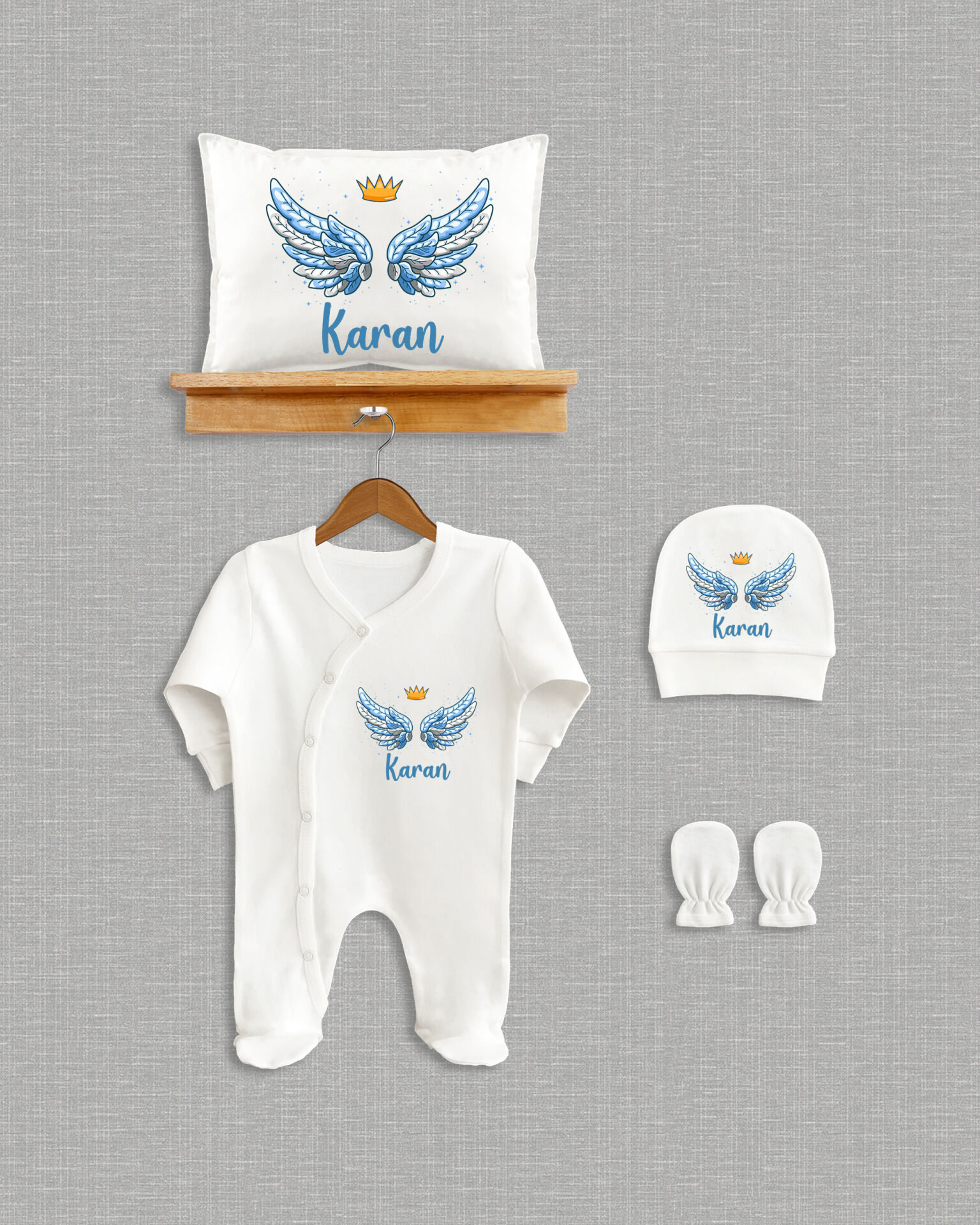 Melek Kanadı Tasarımı 4'lü Organik Hastane Çıkışı