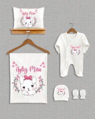 Sevimli Tavşan Tasarımı 5'li Organik Hastane Çıkışı