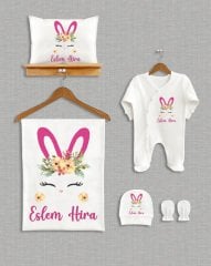 Sevimli Tavşan Kulak Tasarımı 5'li Organik Hastane Çıkışı