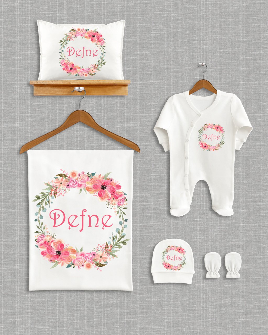 Çiçek Çelenk Tasarımı 5'li Organik Hastane Çıkışı