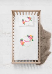 Çiçek Çelenk Tasarımı Nevresim Takımı