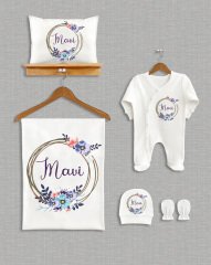 Renkli Çiçek Çelenk Tasarımı 5'li Organik Hastane Çıkışı