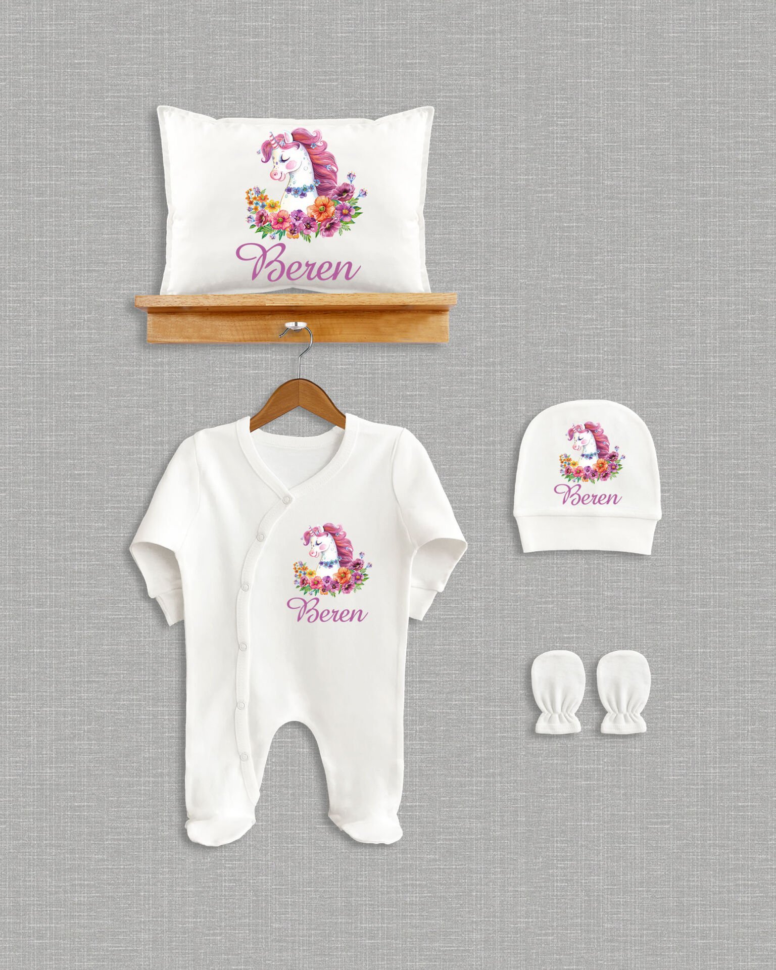 Unicorn Tasarımı 4'lü Organik Hastane Çıkışı