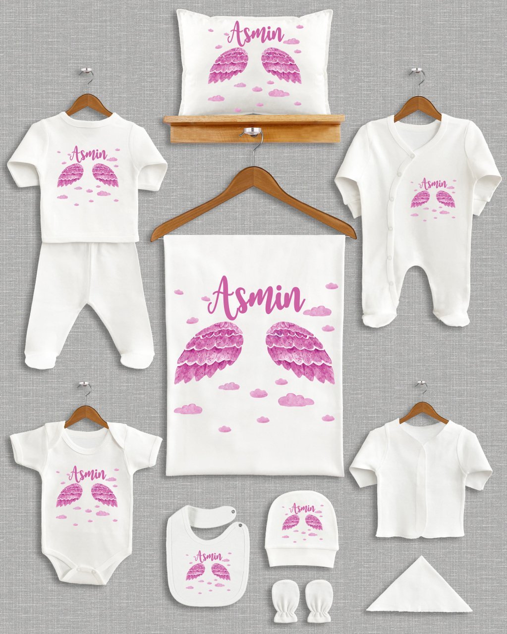 Baby Angel Desing 11'li Organik Hastane Çıkışı