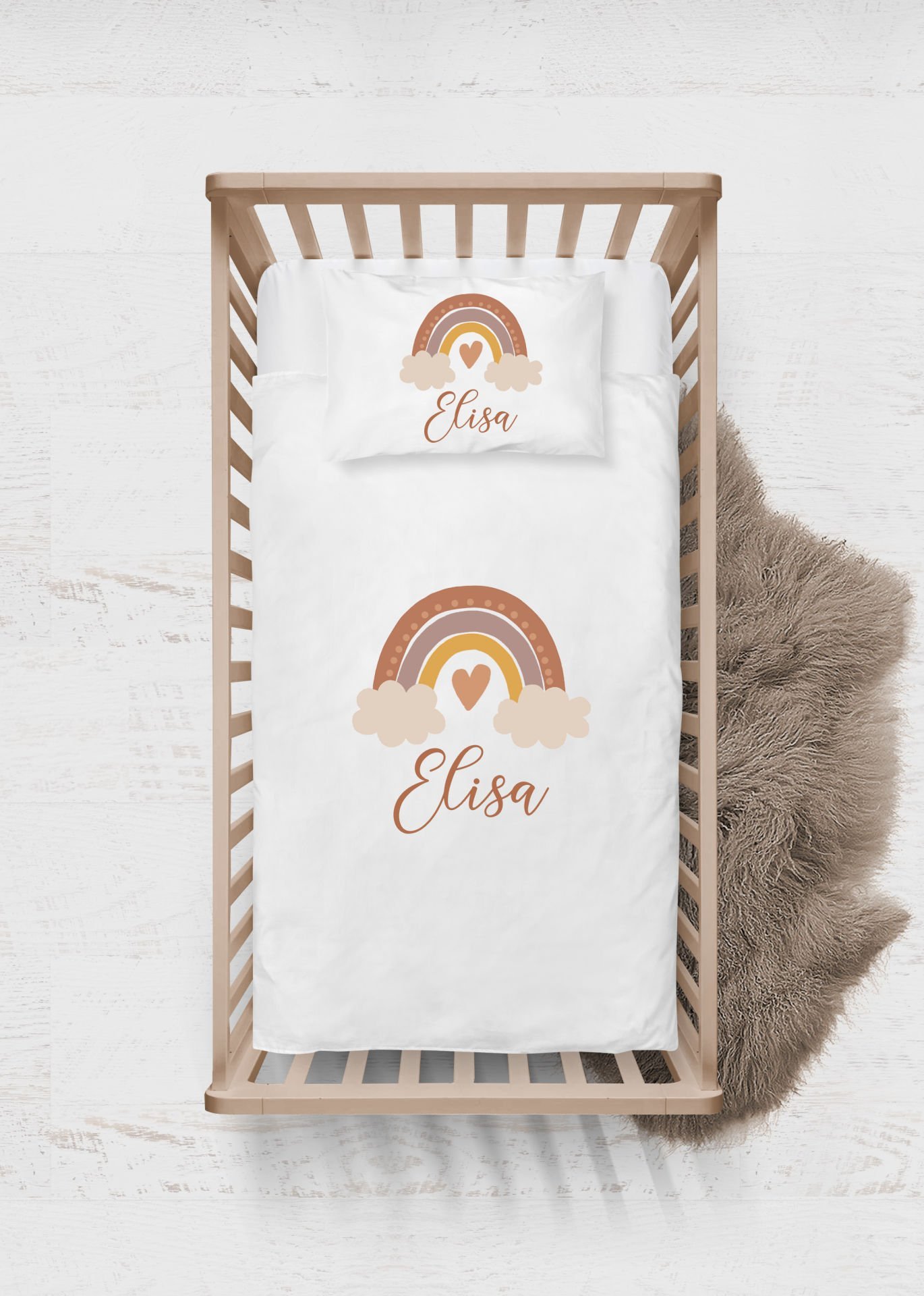 Soft Gökkuşağı Tasarımı Nevresim Takımı