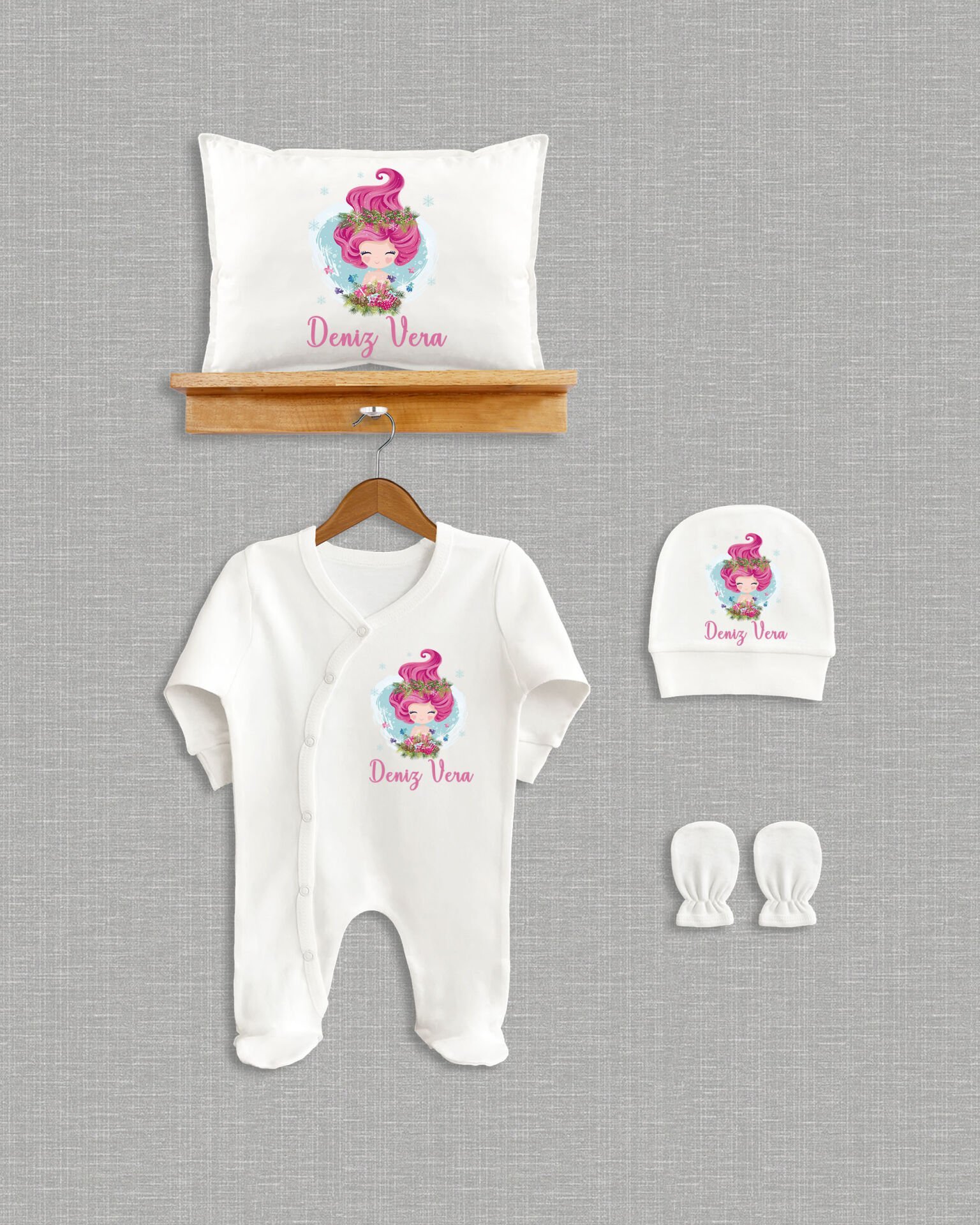 Deniz Kızı Tasarımı 4'lü Organik Hastane Çıkışı