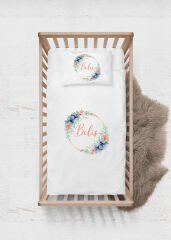 Soft Çiçek Çelenk Tasarımı Nevresim Takımı