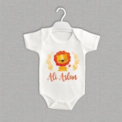 Sevimli Aslan Tasarımı Organik Zıbın