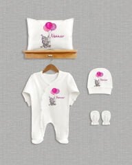 Balon Tutan Fil Tasarımı 4'lü Organik Hastane Çıkışı