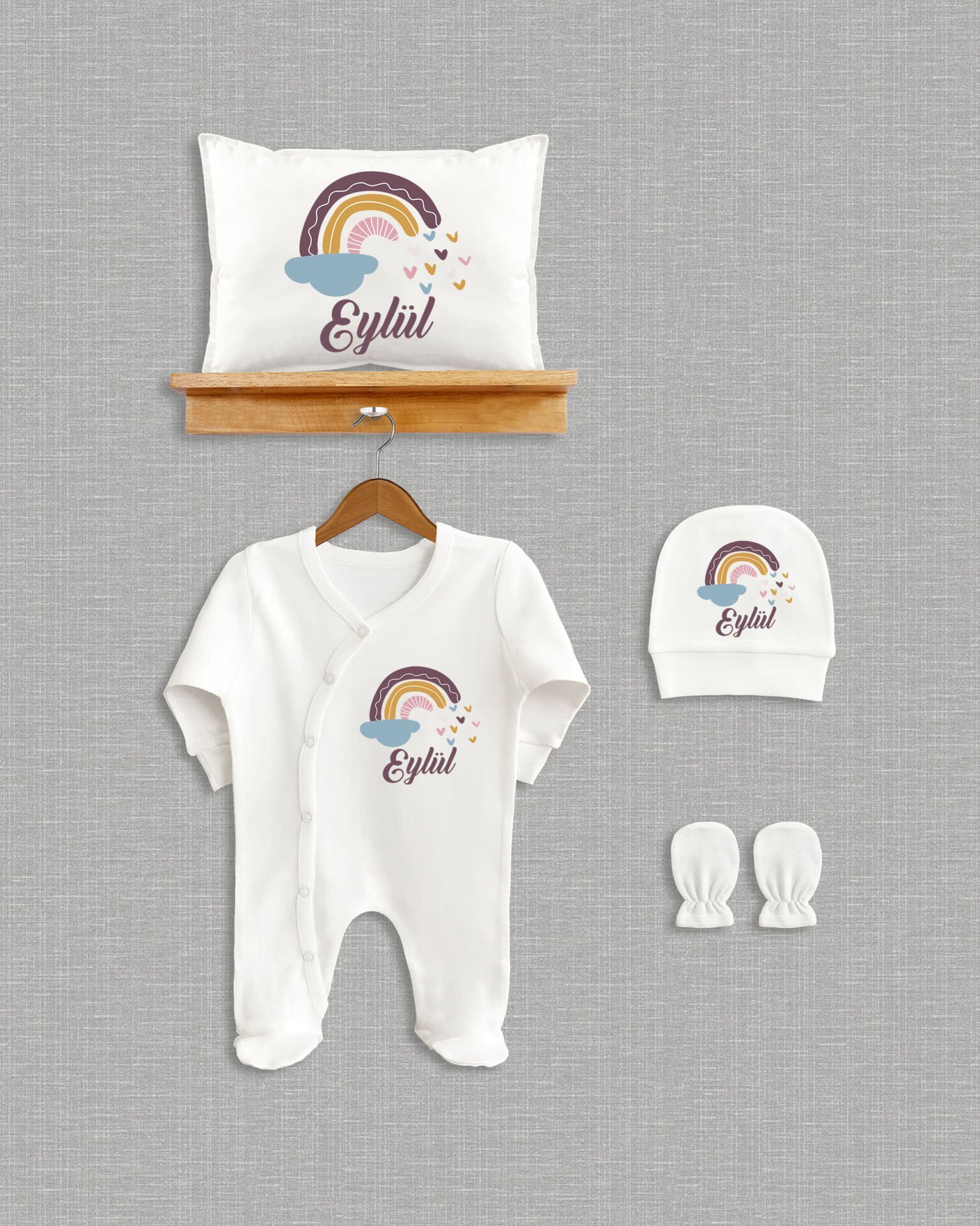 Gökkuşağı Tasarımı 4'lü Organik Hastane Çıkışı