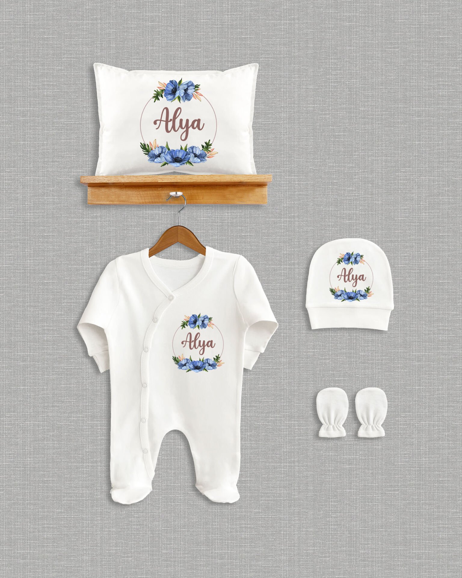 Çiçek Çelenk Tasarımı 4'lü Organik Hastane Çıkışı