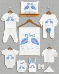 Melek Kanadı Tasarımı Ponponlu Tavşan Kulaklı 11'li Organik Hastane Çıkışı