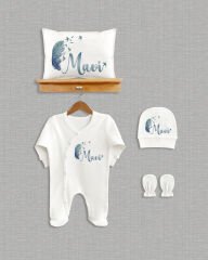 Mavi Tüy Tasarımı 4'lü Organik Hastane Çıkışı