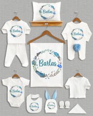 Tüy Çelenk Tasarım Ponponlu Tavşan Kulaklı 11'li Organik Hastane Çıkışı