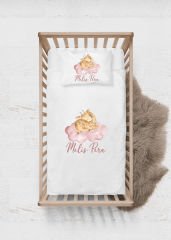 Bulutla Sevimli Zürafa Tasarımı Nevresim Takımı