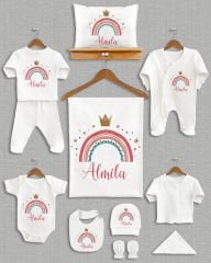 Gökkuşağı Tasarımı 11'li Organik İsme Özel Hastane Çıkışı