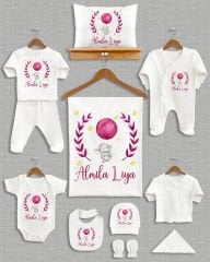 Balon Tutan Fil Tasarımı 11'li Organik İsme Özel Hastane Çıkışı