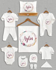 Çiçek Çelenk Tasarımı 11'li Organik İsme Özel Hastane Çıkışı