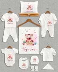 Sevimli Ayıcık Tasarımı 11'li Organik İsme Özel Hastane Çıkışı