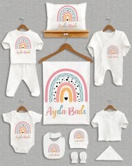 Renkli Gökkuşağı Tasarımı 11'li Organik Hastane Çıkışı