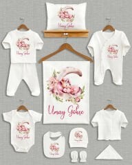 Sevimli Unicorn Tasarımı 11'li Organik İsme Özel Hastane Çıkışı