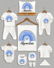 Mavi Gökkuşağı Tasarımı 11'li Organik Hastane Çıkışı