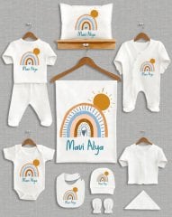 Pastel Gökkuşağı Temalı 11'li Organik  Hastane Çıkışı