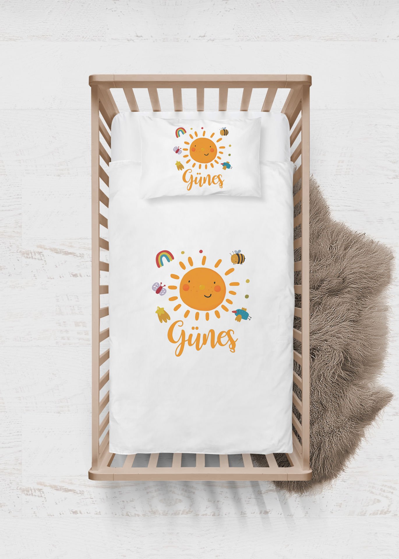 Güneş Tasarımlı Nevresim Takımı