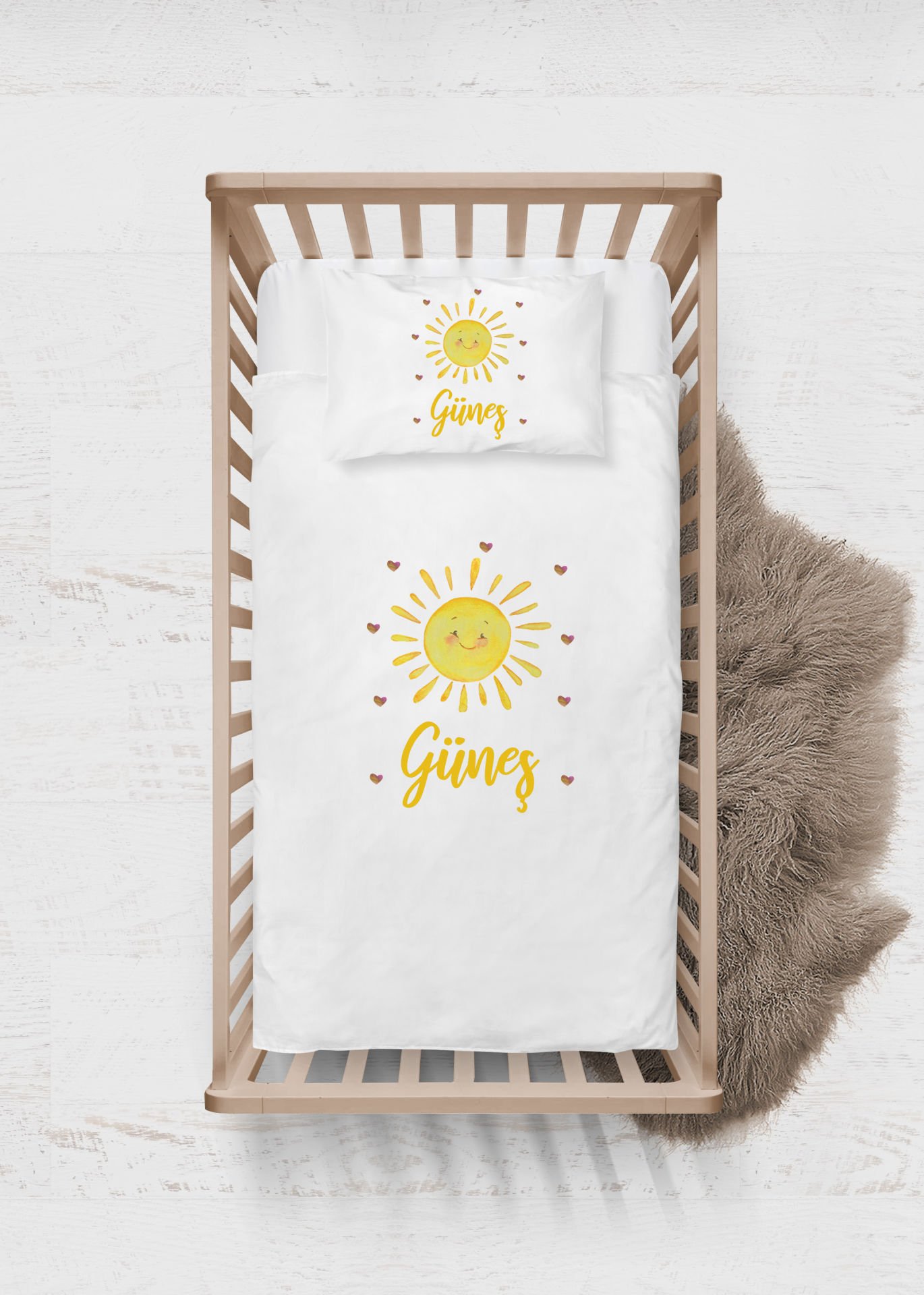 Güneş Tasarımlı Nevresim Takımı